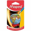 Maped Globe 1-Hole Metal Canister Pencil Sharpener, 12PK 034751TA